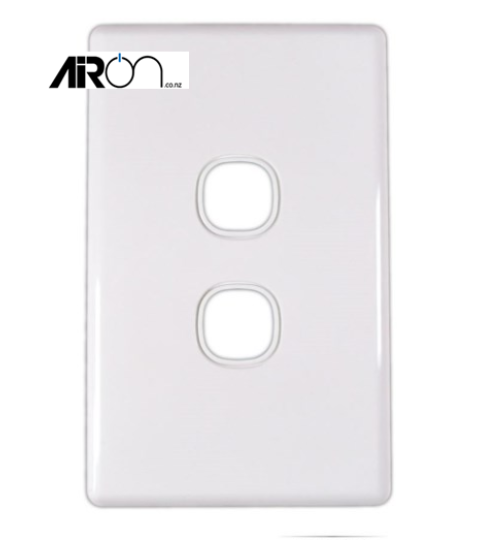 Two Gang No Switch - White Cover